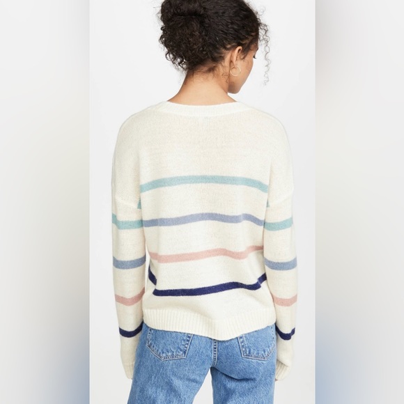 Rails Perci Seaside Stripe wool alpaca sweater light knit beachy boho XS NWOT - Picture 6 of 13